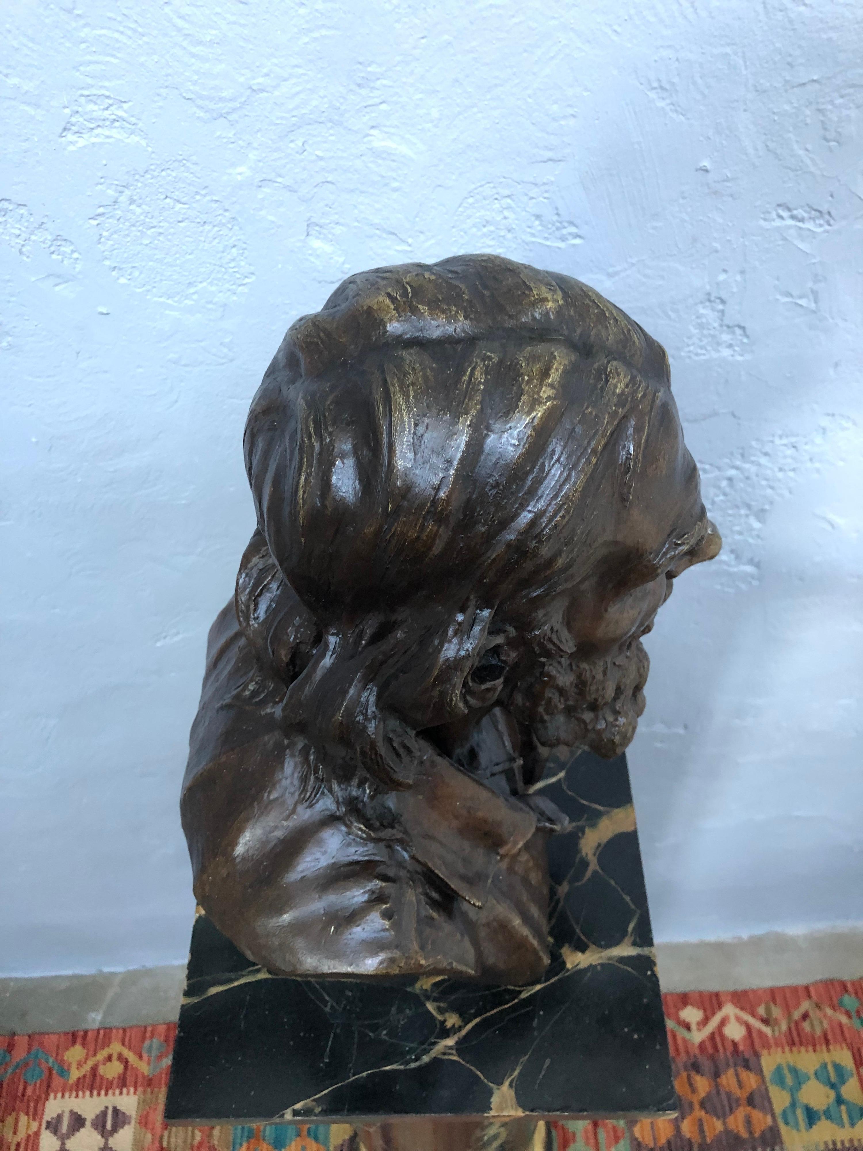 Vintage Bronze Bust of Armand Petersen 4