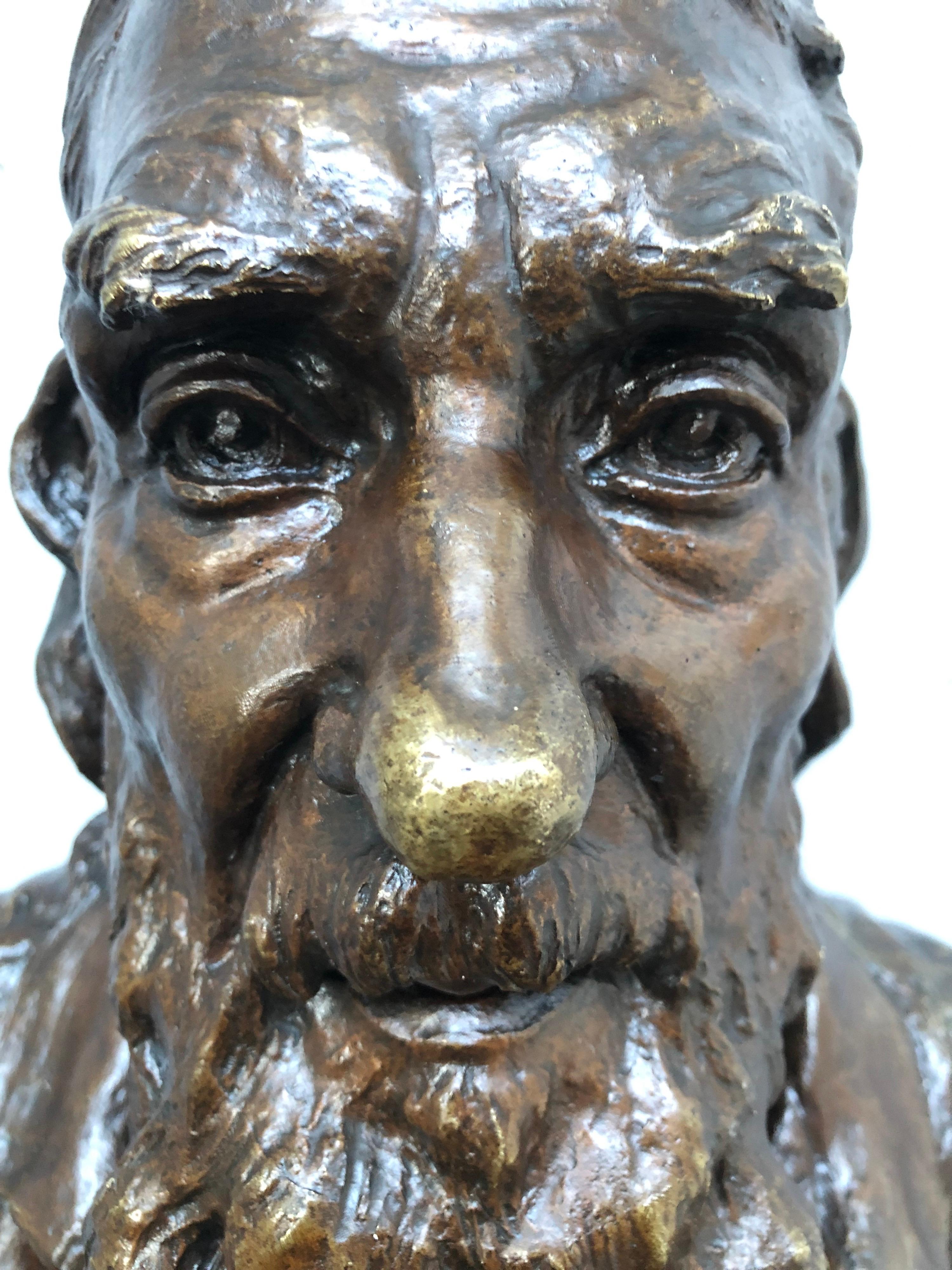 Vintage Bronze Bust of Armand Petersen 5