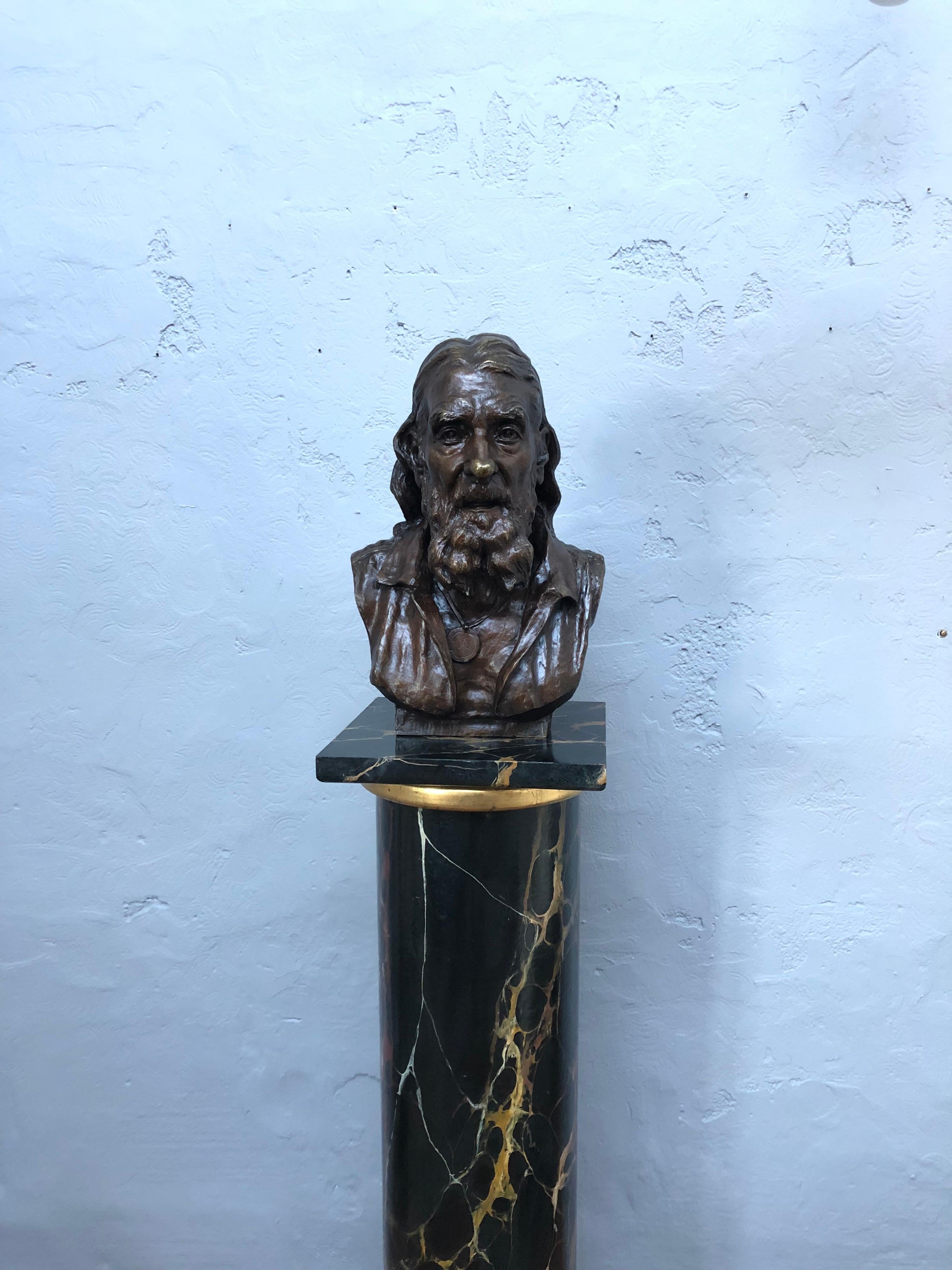 Vintage Bronze Bust of Armand Petersen 7