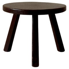 A Vintage Brutalist Side table, Massive Oak, France, circa 1970s