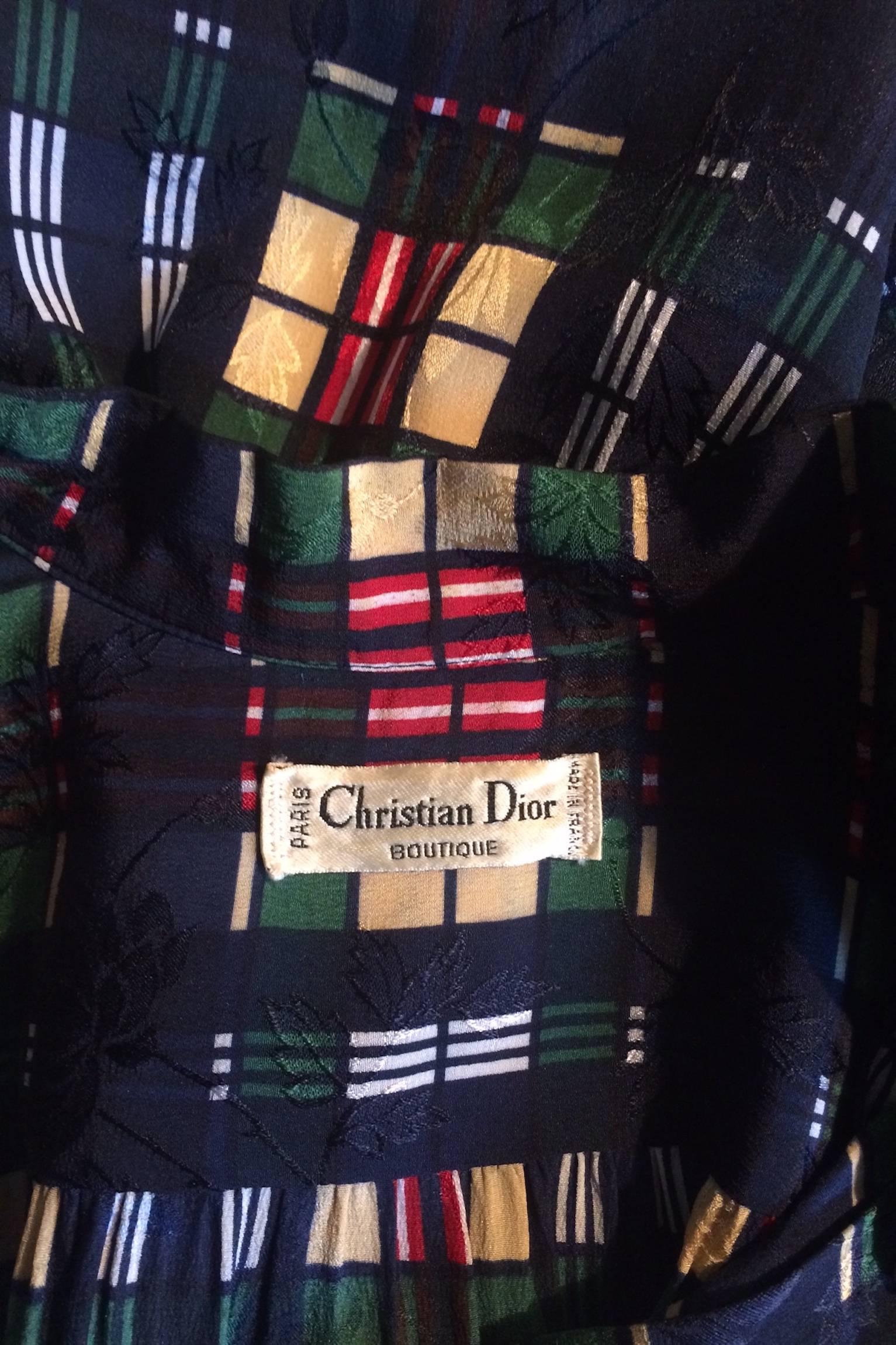 A  Vintage Christian Dior Skirt & Blouse Silk Demi-Couture Ensemble 1