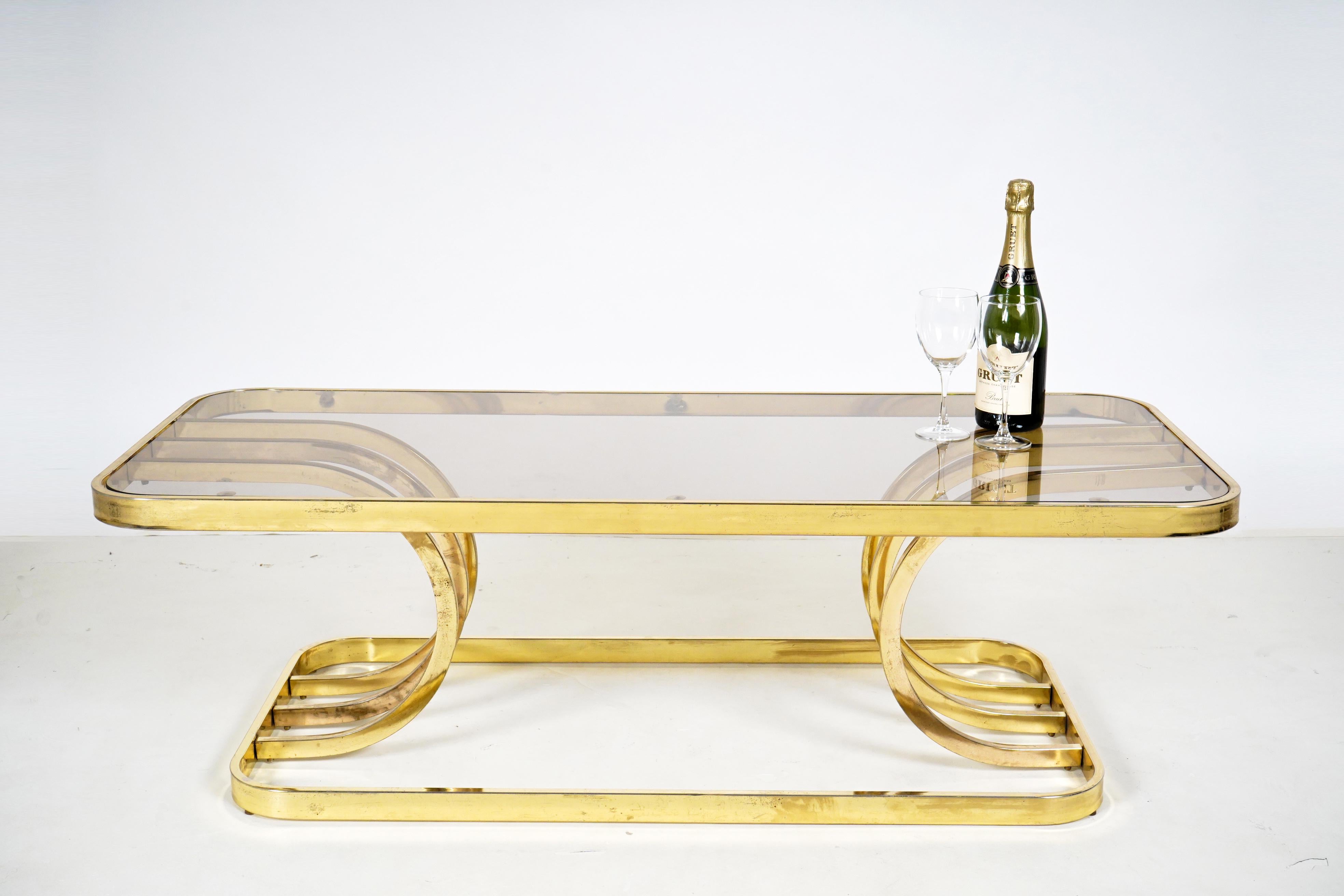 gold chrome coffee table