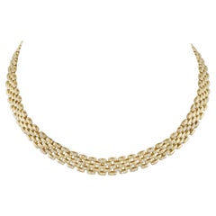 Un conjunto vintage de collar y pulsera de diamantes y oro