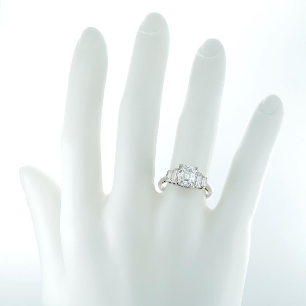 Emerald Cut A Vintage Emerald-cut Diamond Ring For Sale