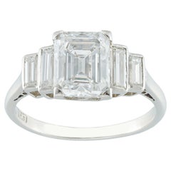A Vintage Emerald-cut Diamond Ring