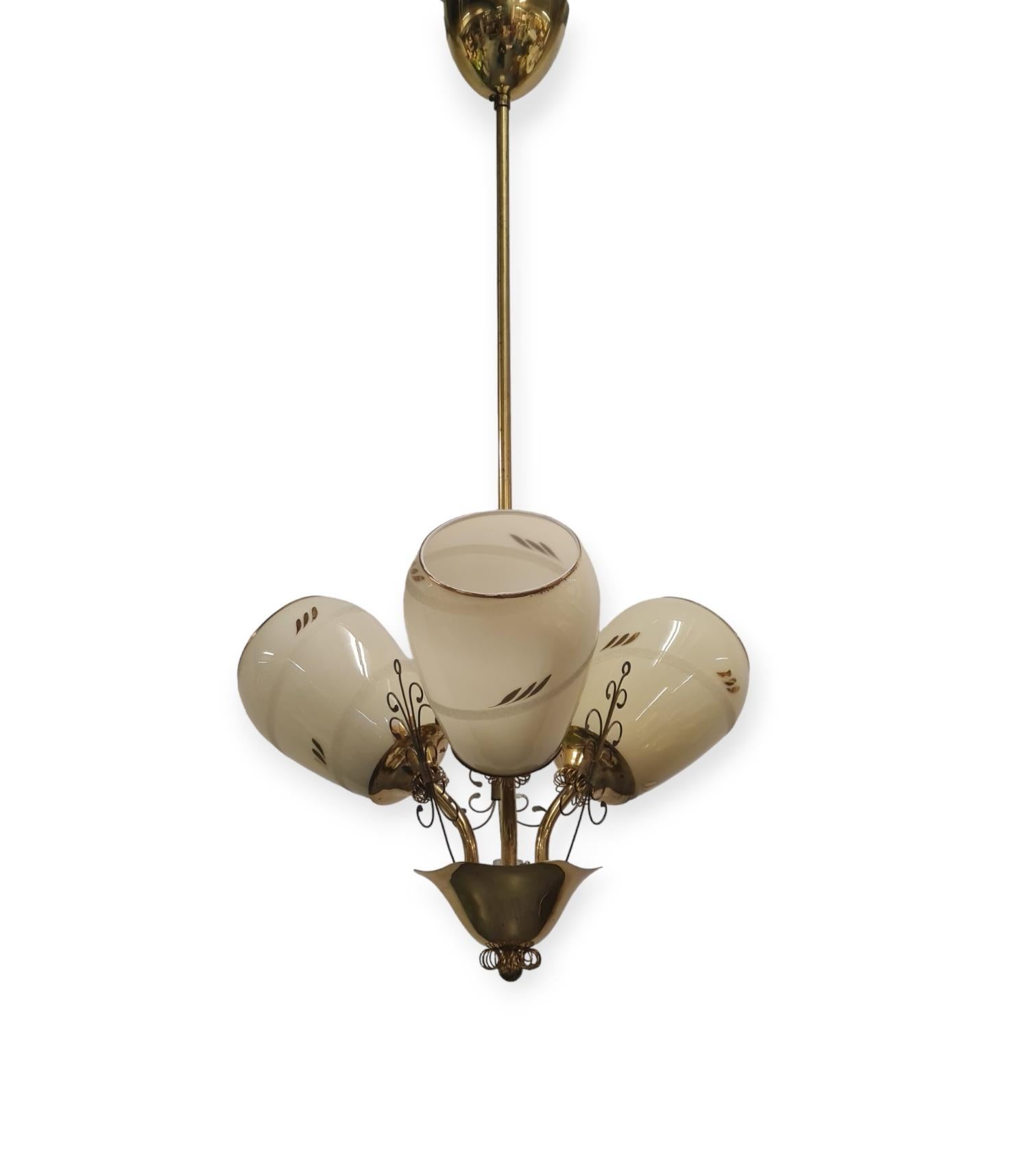 Eine Vintage-Lampe im finnischen Design mit 3 Lichtpunkten für Stockmann, 1950er Jahre im Angebot 4