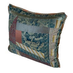 A Vintage Fortuny Fabric Collage Pillows