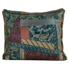 A Vintage Fortuny Fabric Collage Pillows