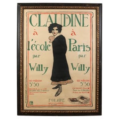 Französisches Vintage-Poster von „Claudine“