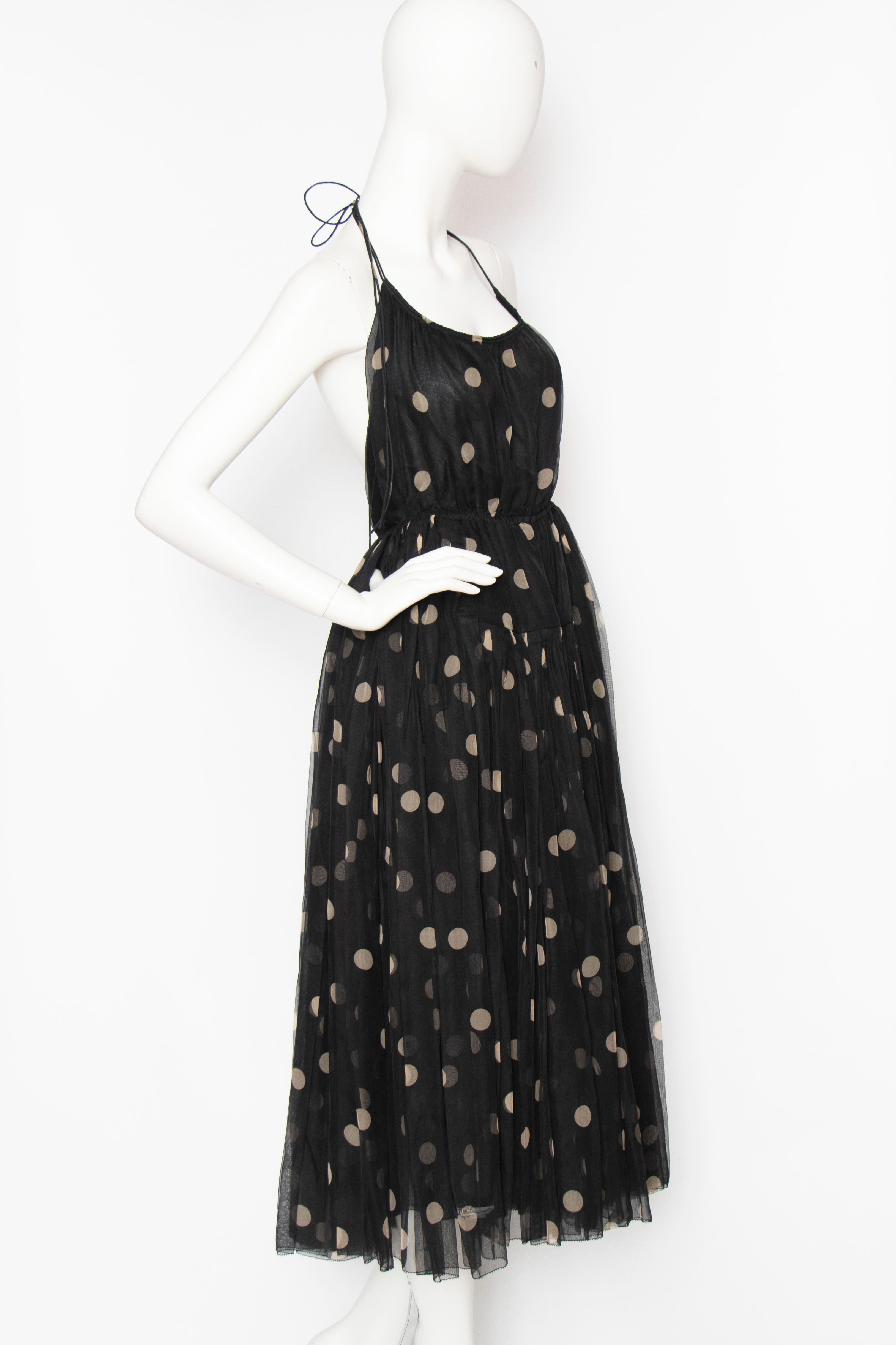 A Vintage Galanos Black Halterneck Evening Dress With Matching Scarf For Sale 3