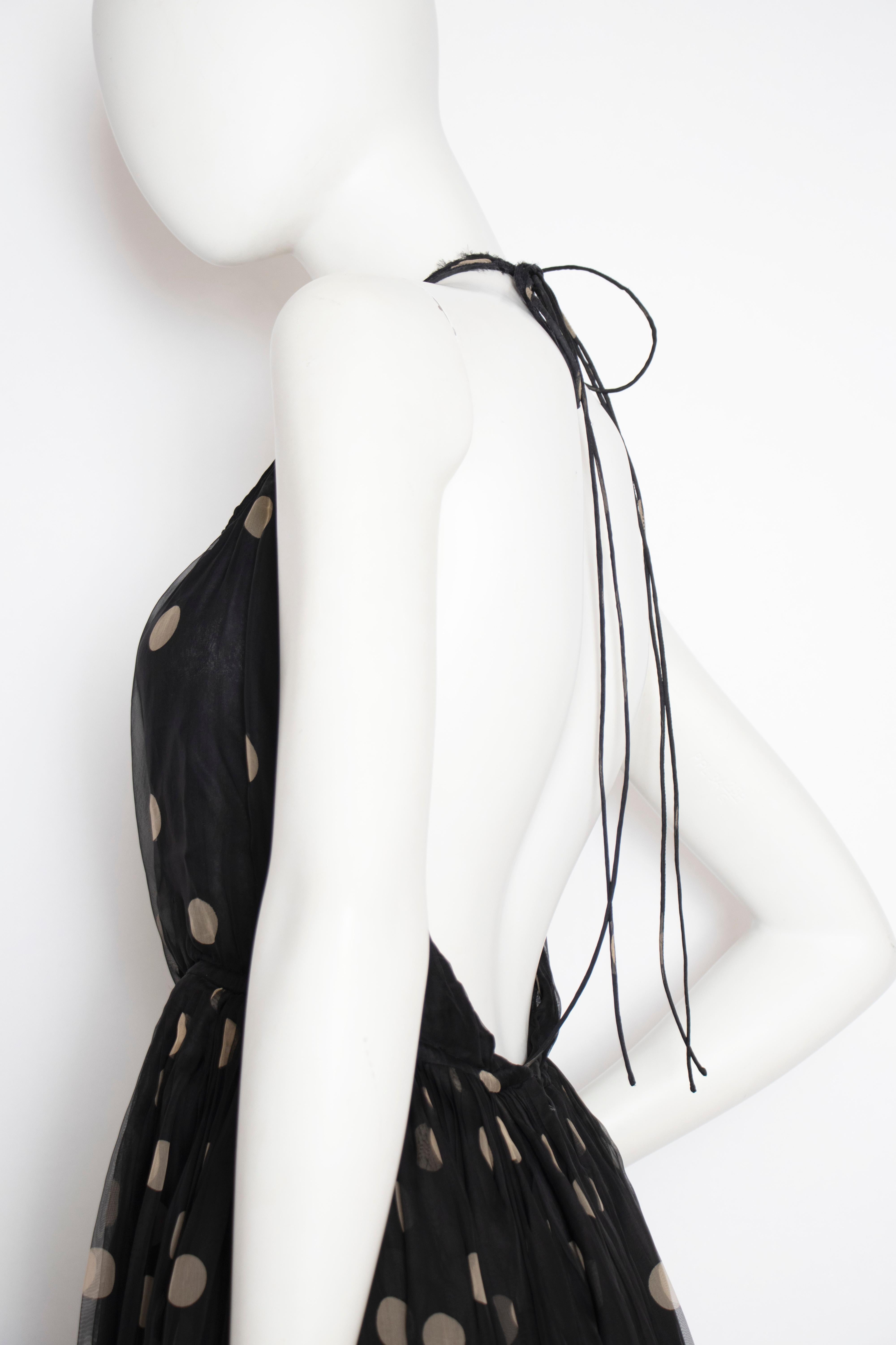 A Vintage Galanos Black Halterneck Evening Dress With Matching Scarf For Sale 5