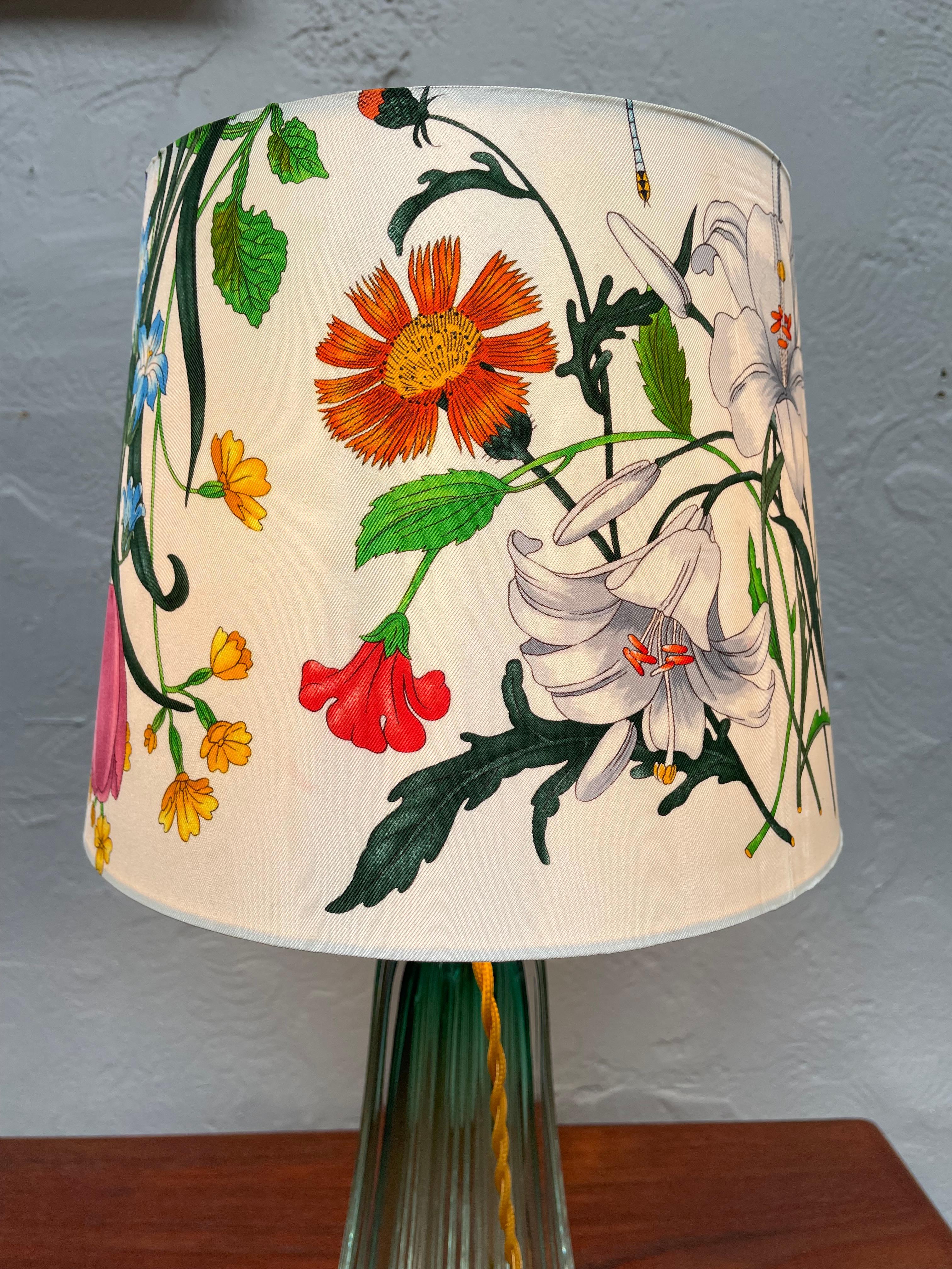 Vetro artistico Lampada da tavolo in vetro vintage di Val Saint Lambert, Belgio in vendita