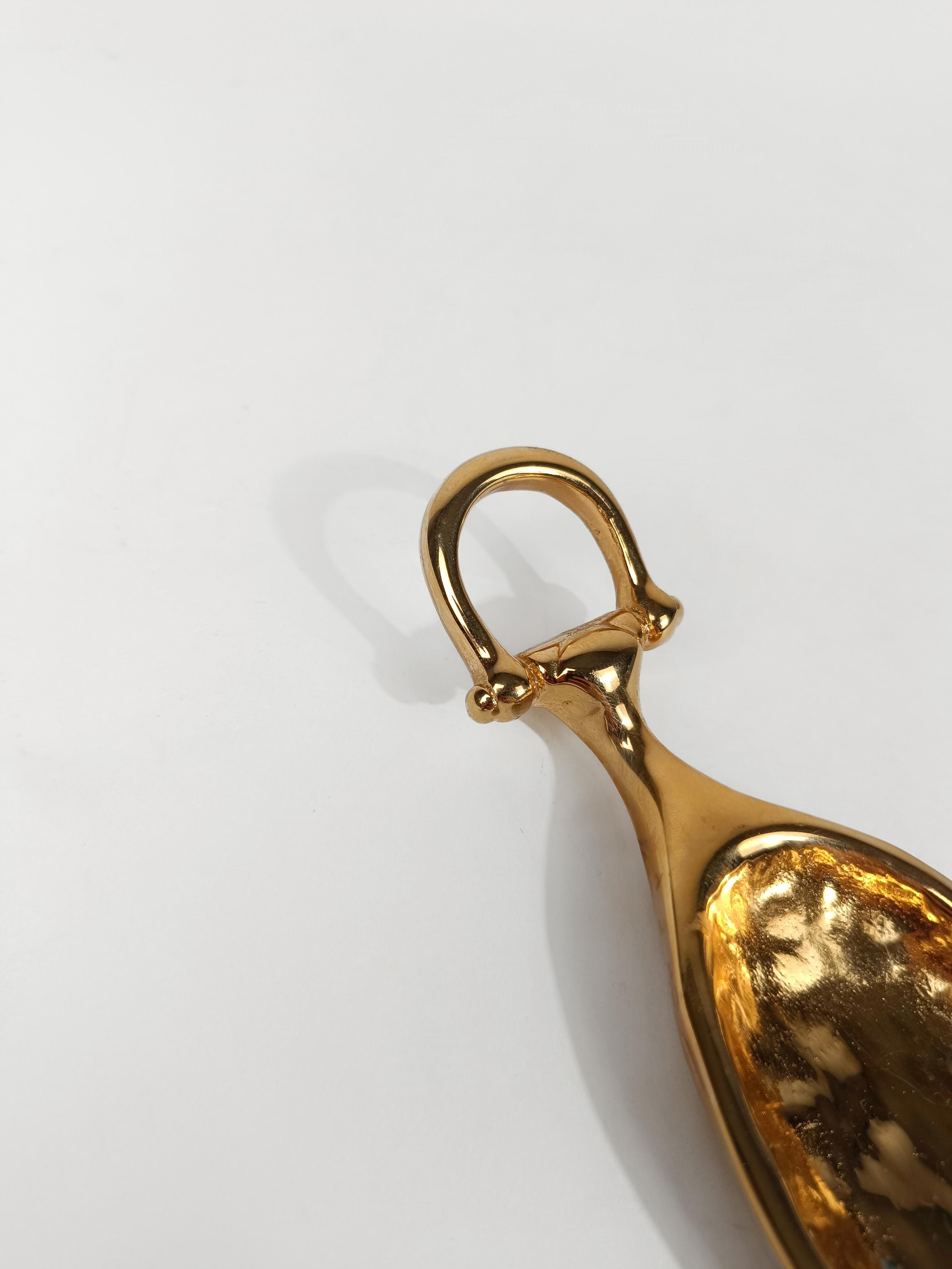 Mid-Century Modern A Vintage Gucci Equestrian Horsebit Ashtray in Gilded Metal, Italy, 70s