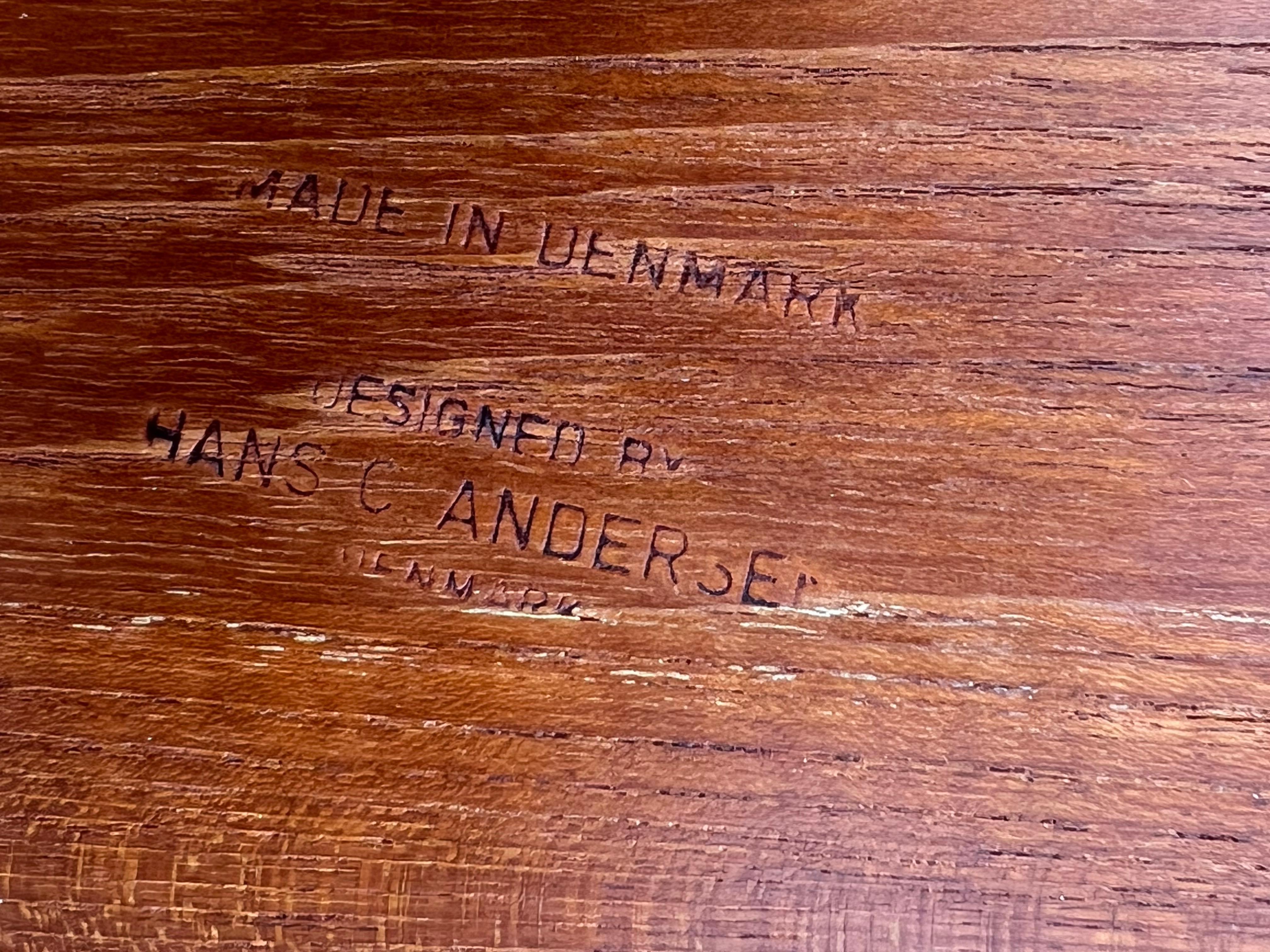 A Vintage Hans Andersen Danish Side Table For Sale 2