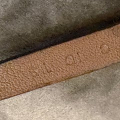 A Vintage Hermes Brown Leather and Gold Plated Equestrian Bracelet