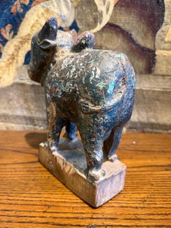 A Vintage Indian Hand-carved Wooden Nandi Bull, Early 20th Century