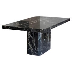 A vintage Italian black marble dining table, 20th century
