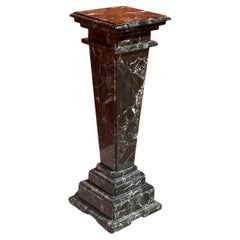 A vintage Italian neoclassical carved marble pedestal, 20th century
