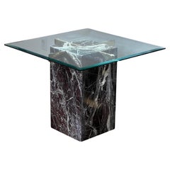 A vintage Italian postmodern marble side table, late 20th century