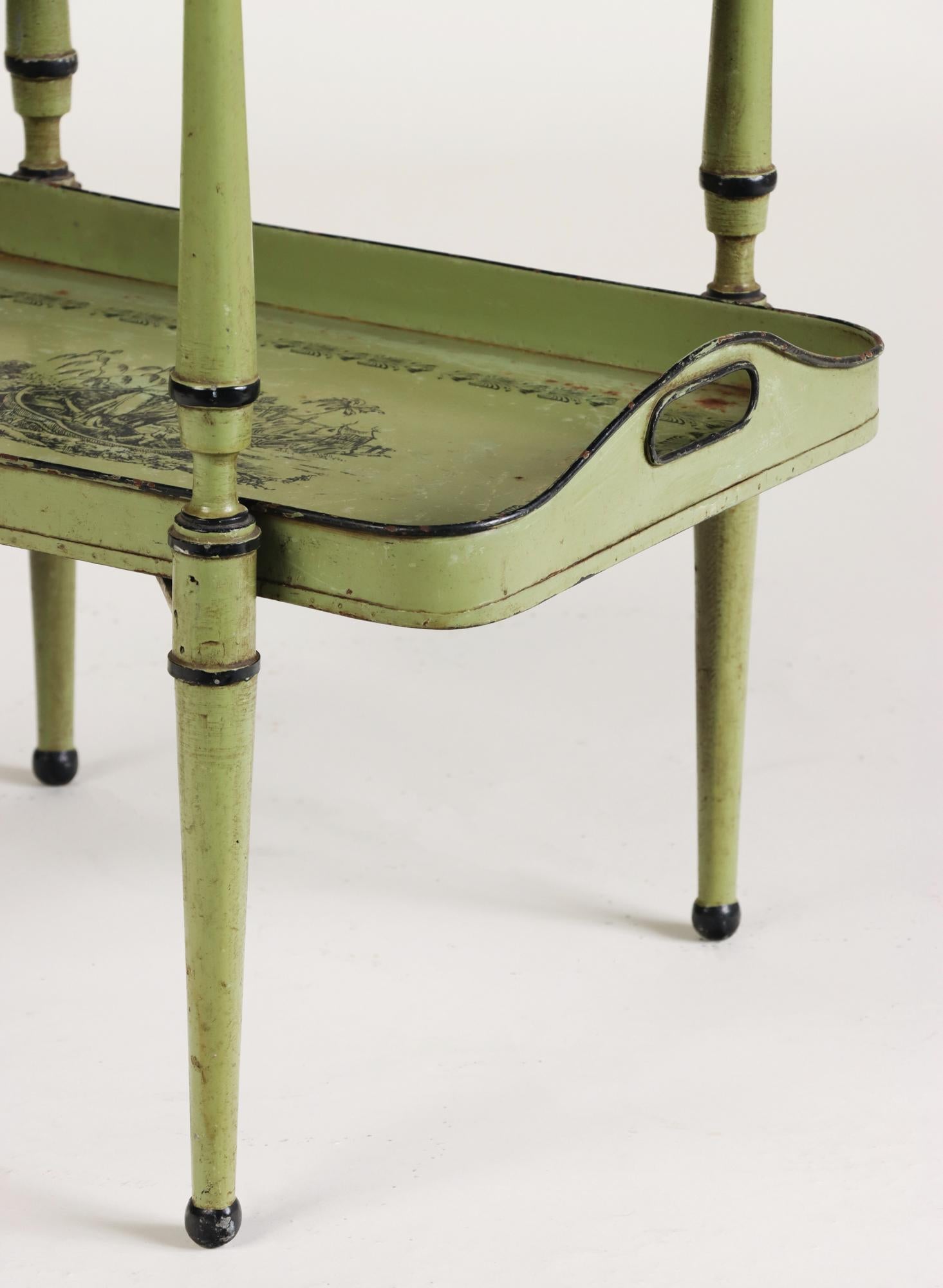 Painted A Vintage Italian Two Tier Serving Table, C. 1940. For Sale