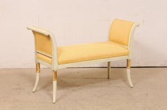 Vintage Italian Upholstered Window Bench, Approximate