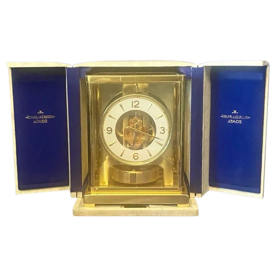 Jaeger LeCoultre Atmos-Uhr im Vintage-Stil mit Originalverpackung und Papierarbeiten