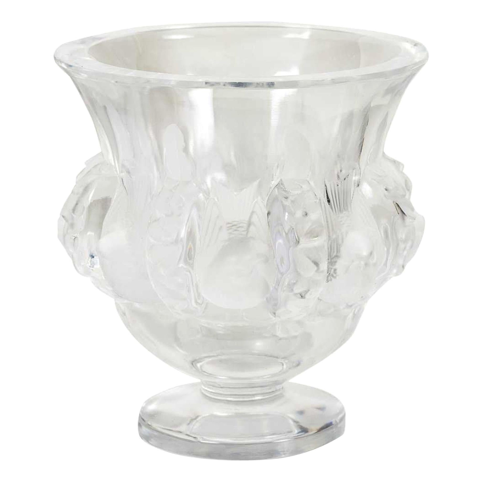 Vintage Lalique Crystal Vase Lalique, Paris, France For Sale