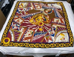 1990s Vintage Large Silk foulard by Celine Paris