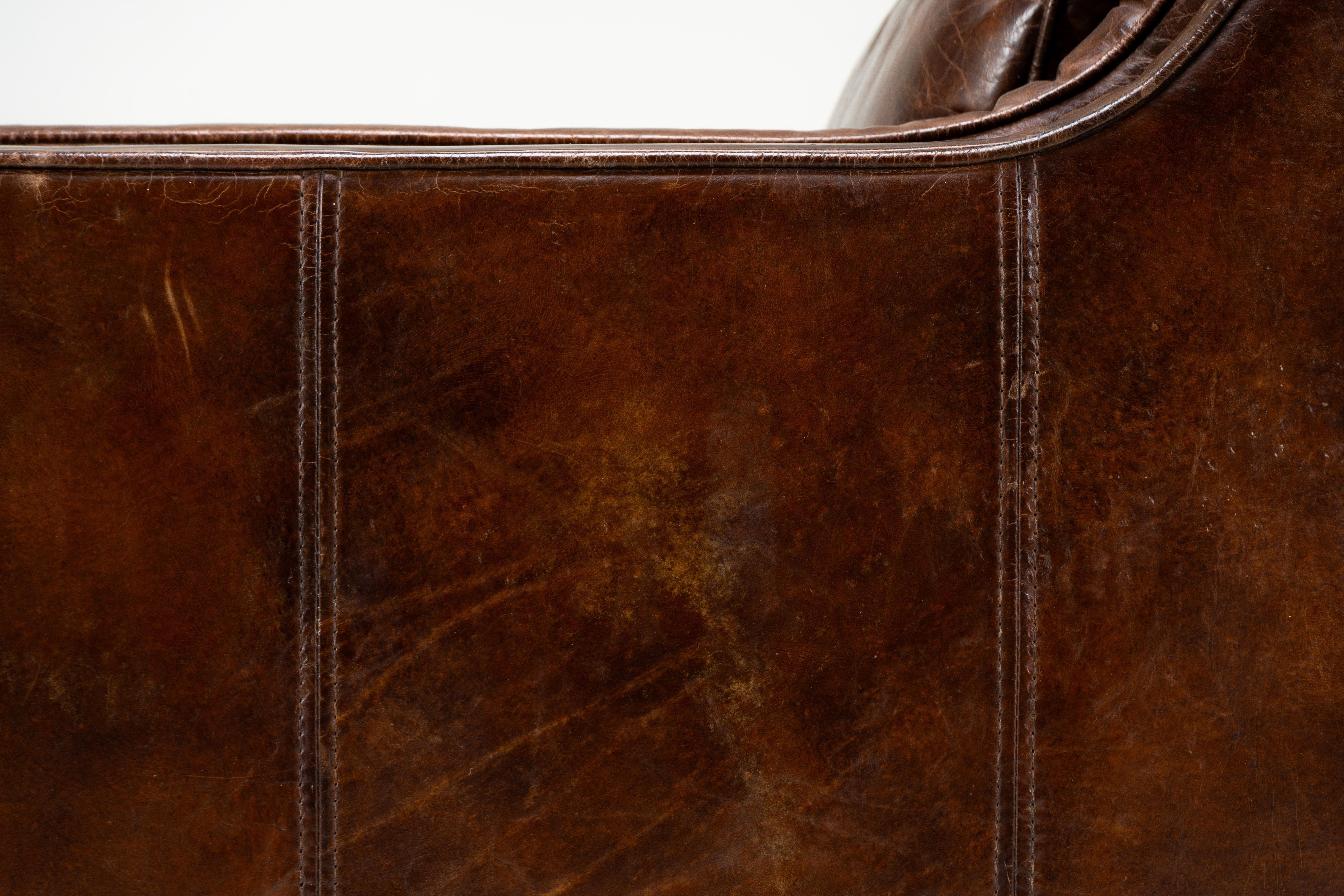 Ein Vintage-Lederstuhl aus Leder im Angebot 6