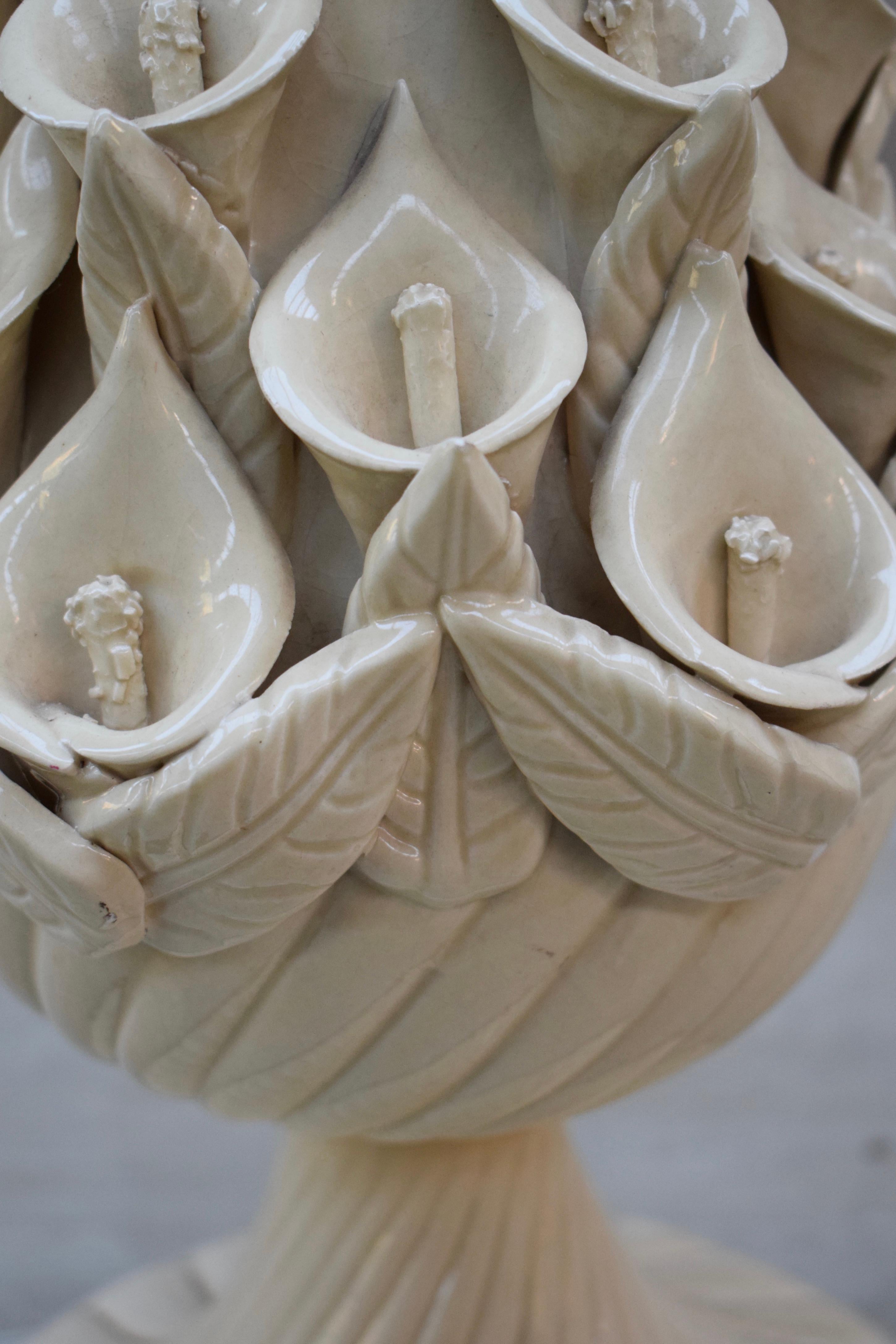 Lampe en céramique vintage Manises par Ceramica Bondie, Espagne, années 1960. 1