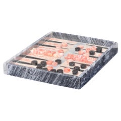 Un jeu de backgammon vintage en marbre, 20ème siècle