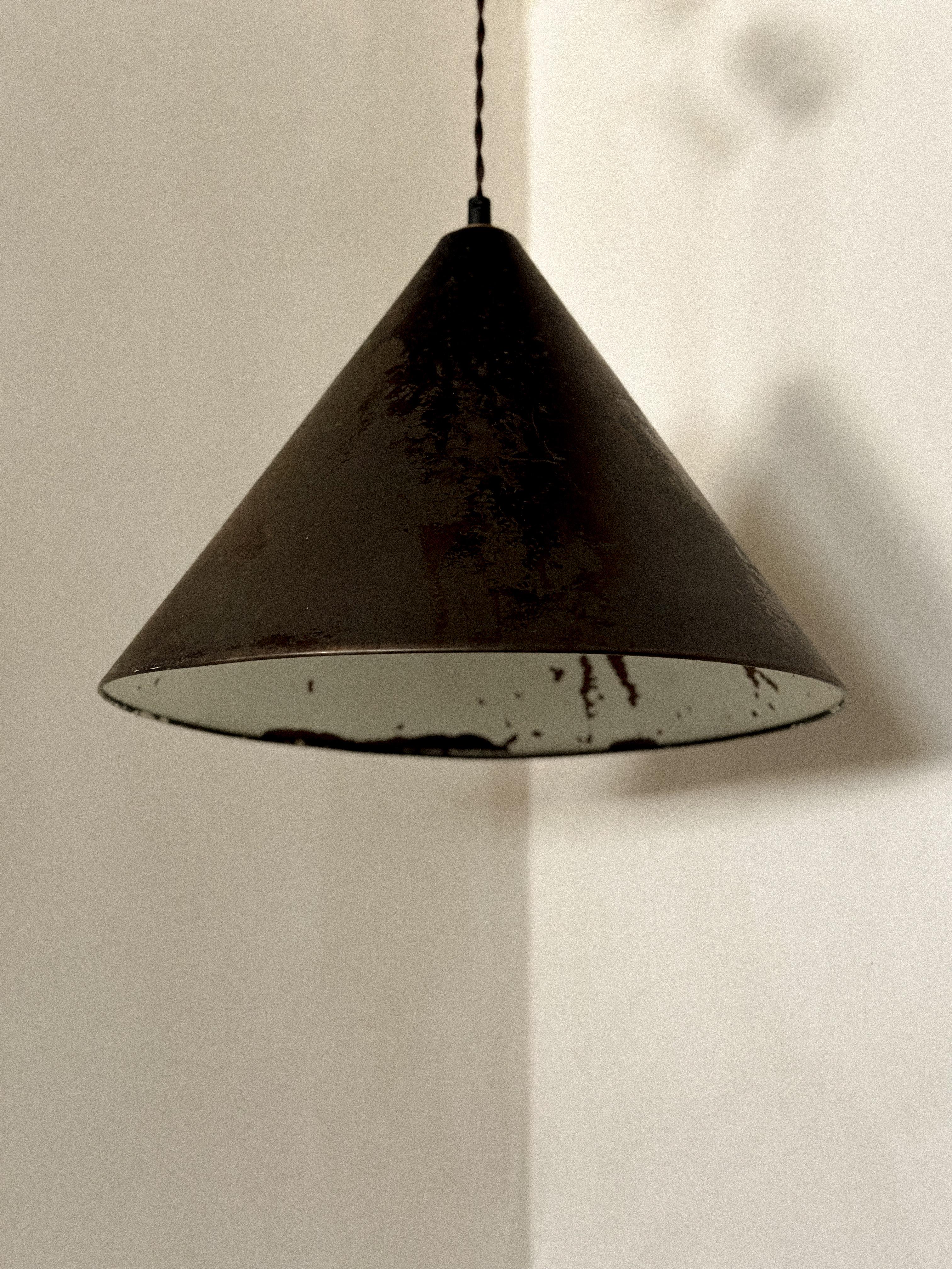 20th Century A Vintage Mid-Century Brass Pendant, Denmark, c. 1950s For Sale