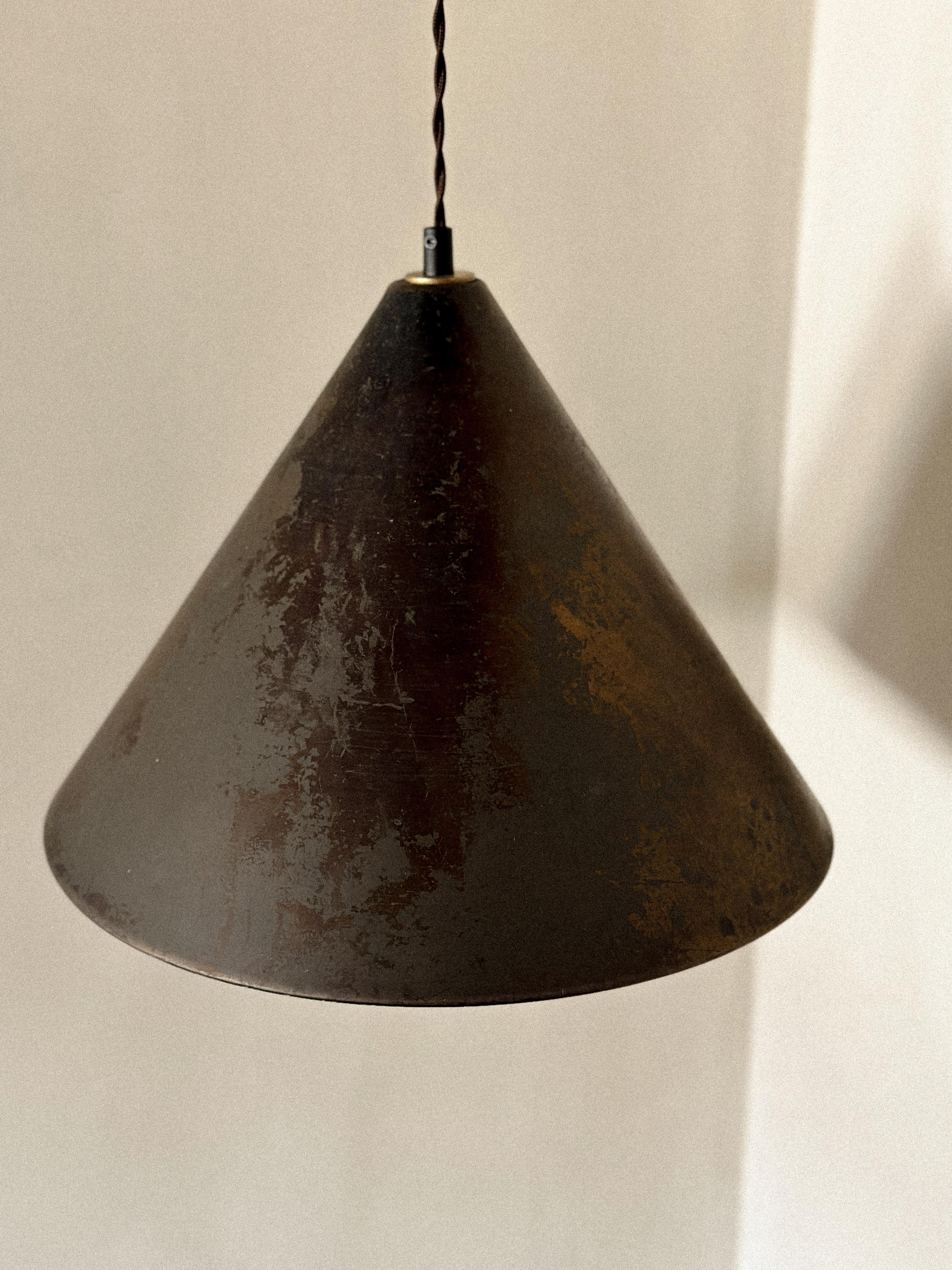 A Vintage Mid-Century Brass Pendant, Denmark, c. 1950s For Sale 2