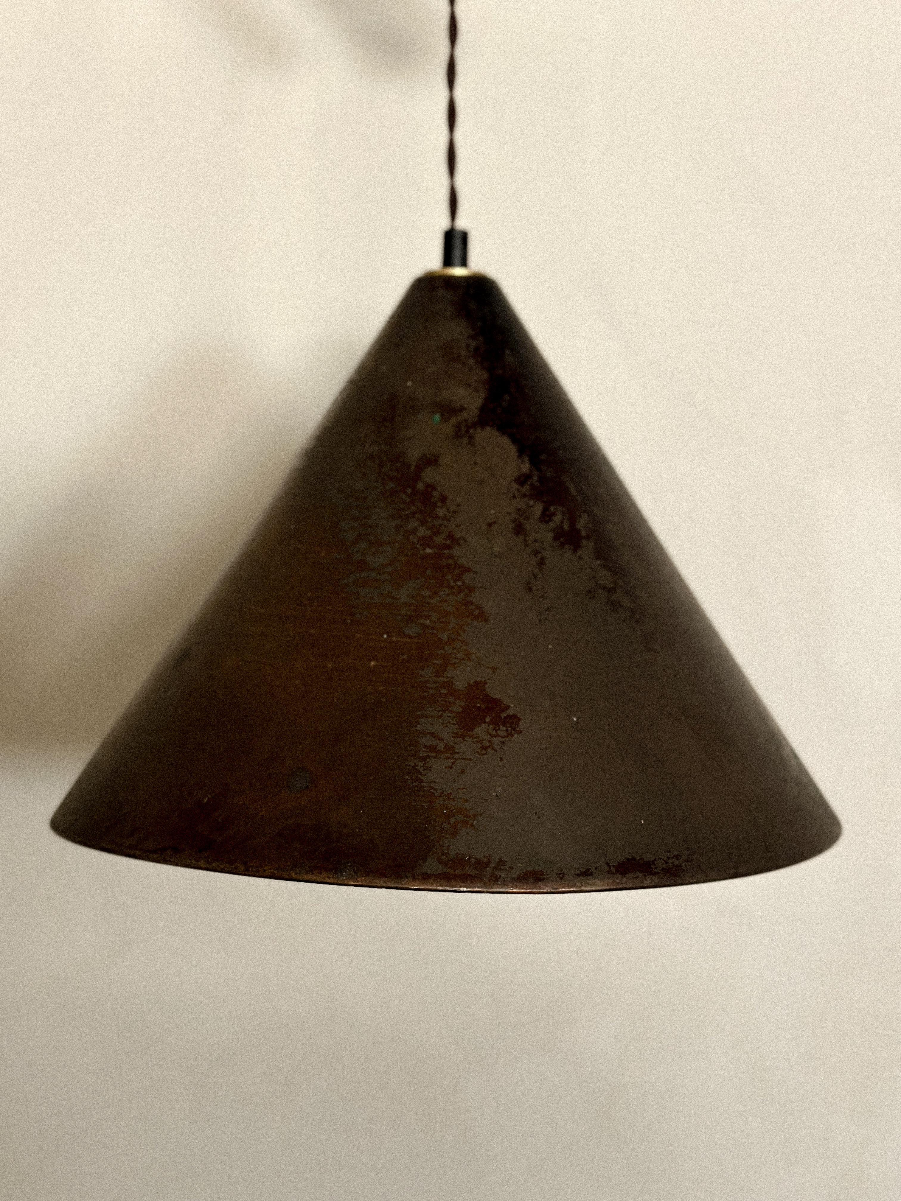 A Vintage Mid-Century Brass Pendant, Denmark, c. 1950s For Sale 3