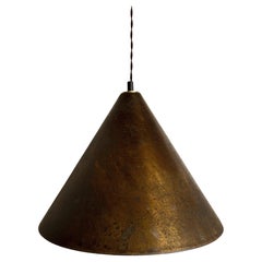 A Vintage Mid-Century Brass Pendant, Denmark, c. 1950s