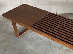 Vintage Midcentury Slat Bench