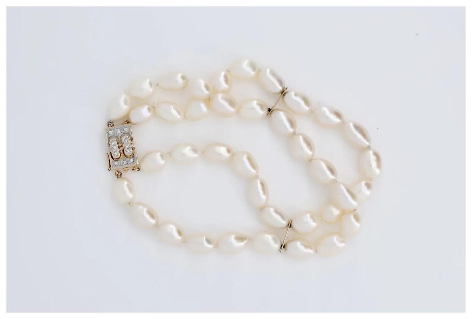 mikimoto double strand pearl bracelet