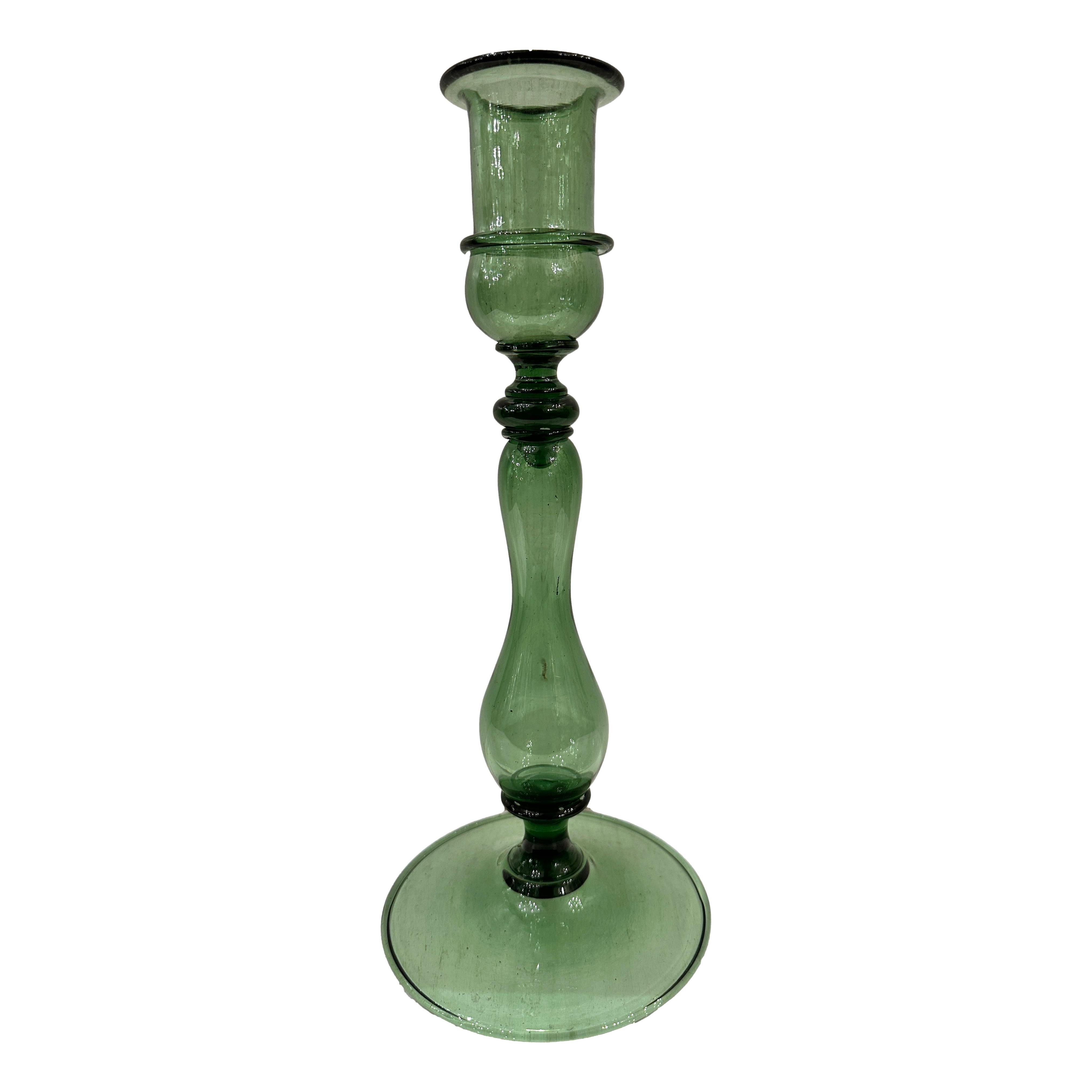 Italian A Vintage Murano Glass Candlestick For Sale