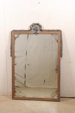 Vintage Neoclassical Style Mirror w/Bust of Caesar Adorning Crest