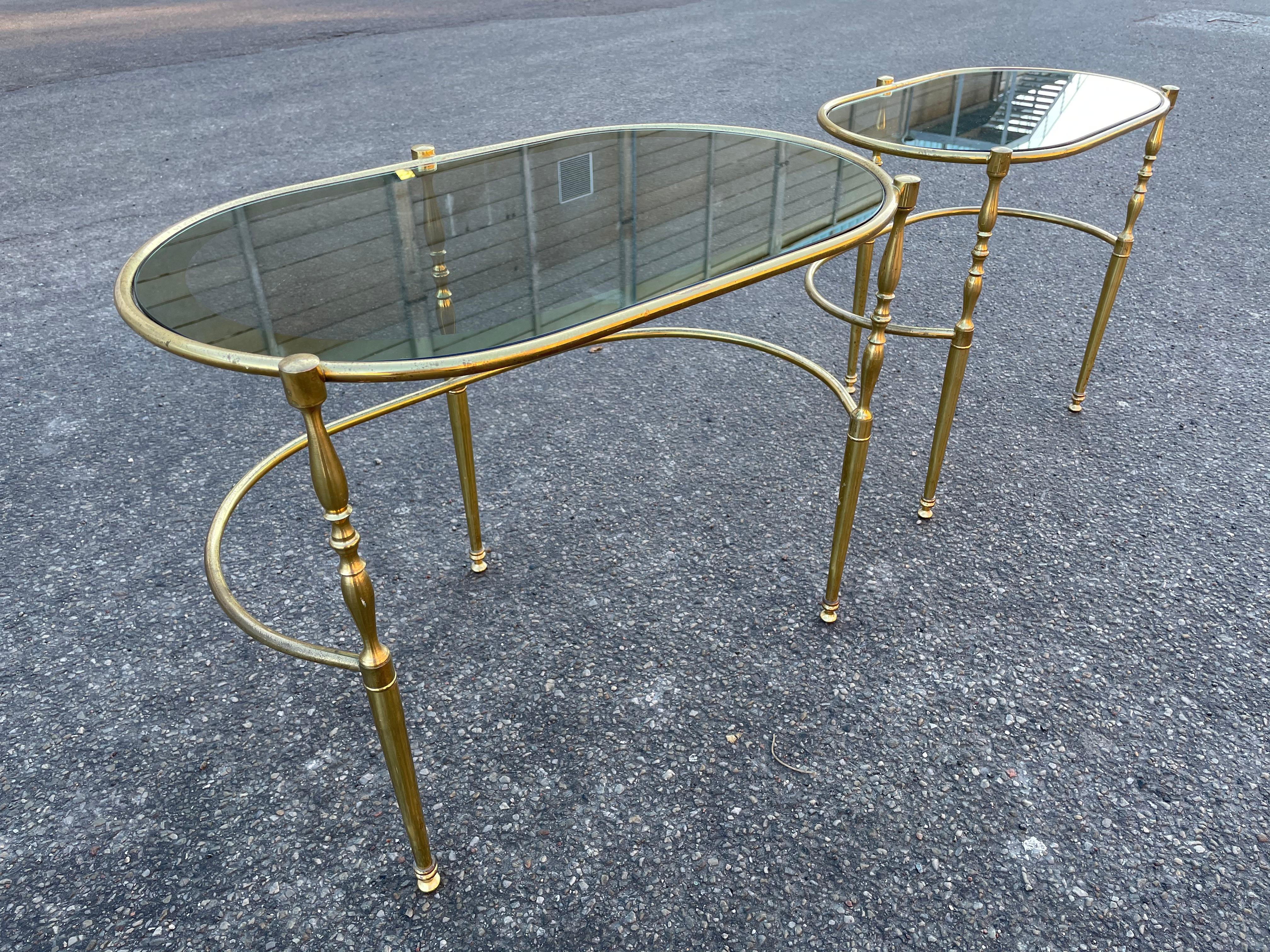 French Vintage set of mid-century modern Artdeco Style Sidetables  For Sale