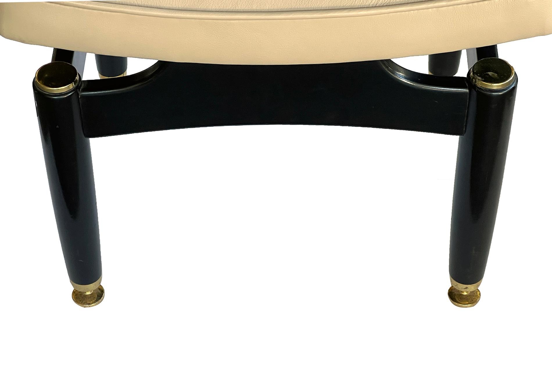 A Vintage Pair of English 1950s G-Plan Ebonized Stools  In Good Condition For Sale In San Francisco, CA