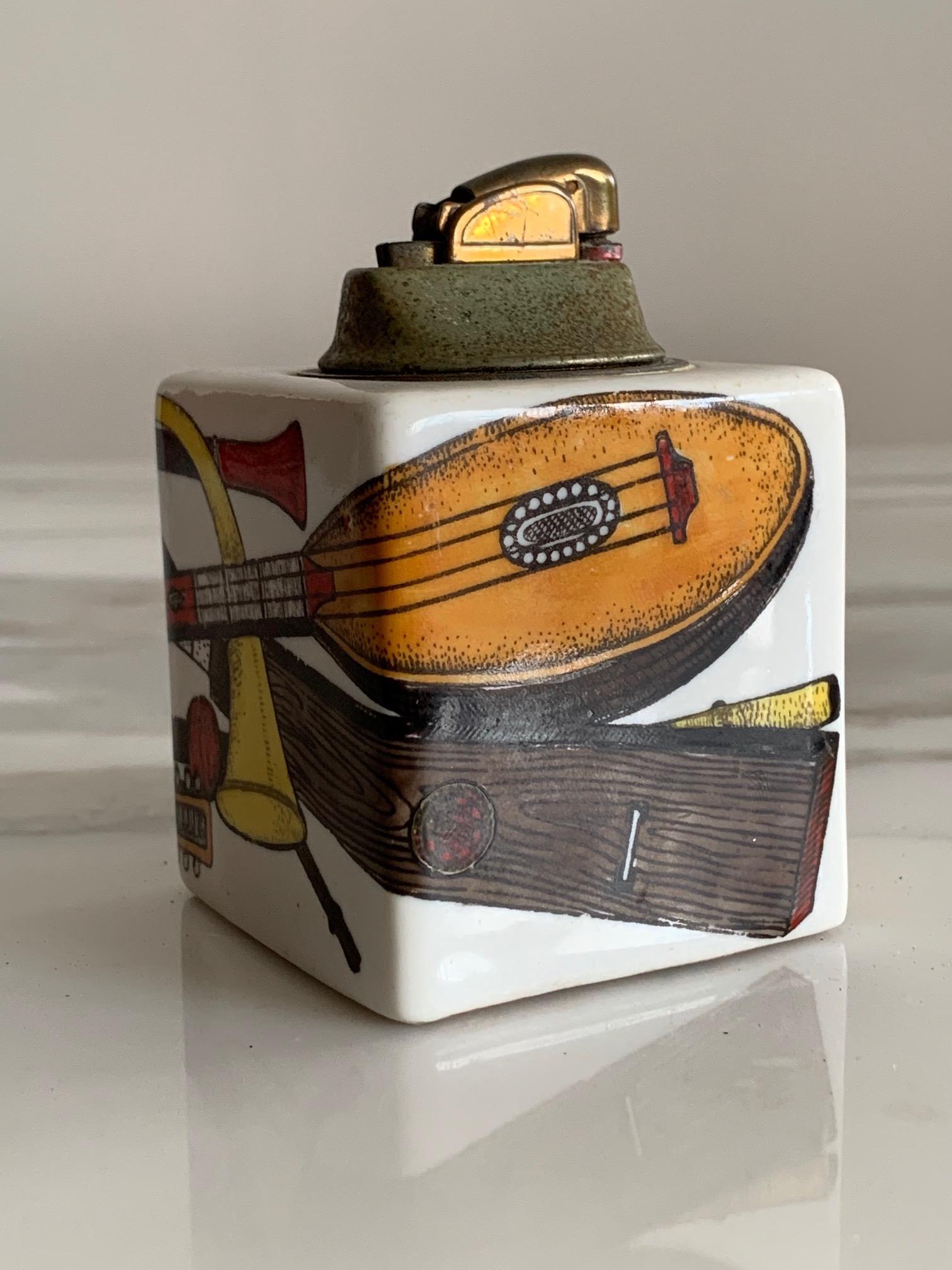 Italian Vintage Piero Fornasetti Lighter Musical Instruments
