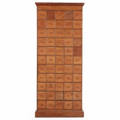 A Vintage Pine Apothecary Cabinet, Late 19th C., Belgium.