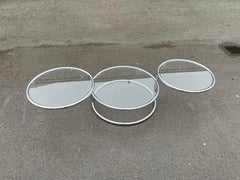 Vintage Rare Italian Chrome Swivel Coffee Table from the 1970s