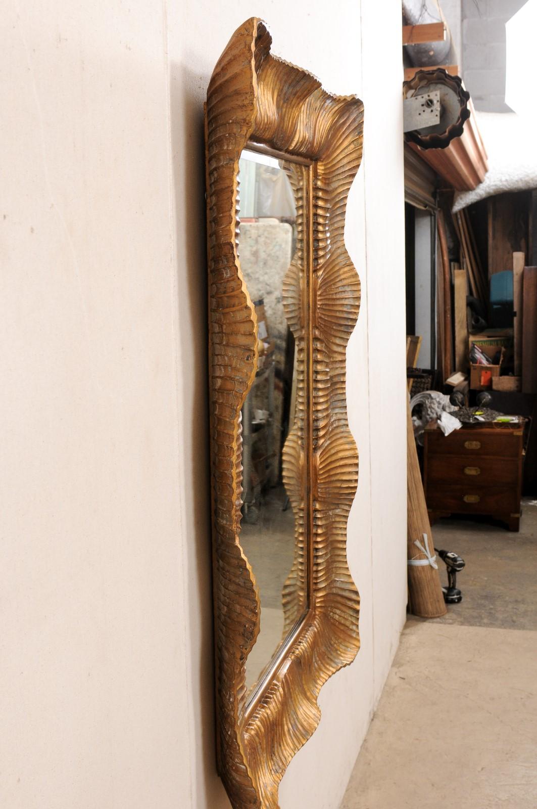 A Vintage Regency Moderne Style Mirror, 4+ Feet Tall 4