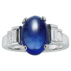Anello vintage con zaffiro e diamante