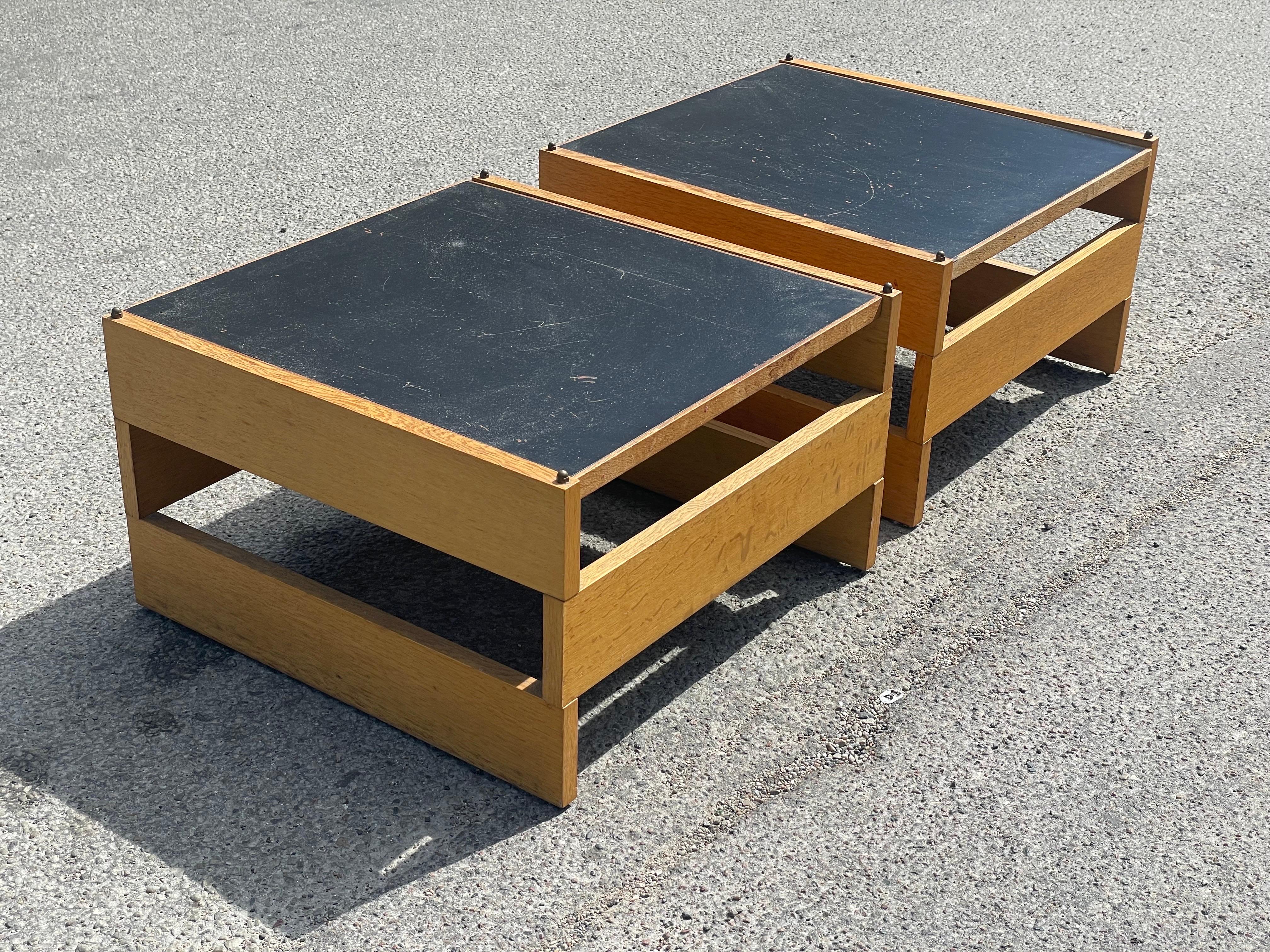 Vintage Set of Danish 1980´S Oak Sidetables In Good Condition For Sale In Copenhagen, DK