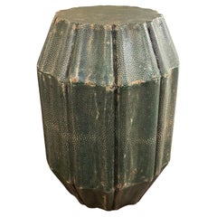 Sgabello vintage in zigrino, 20° secolo