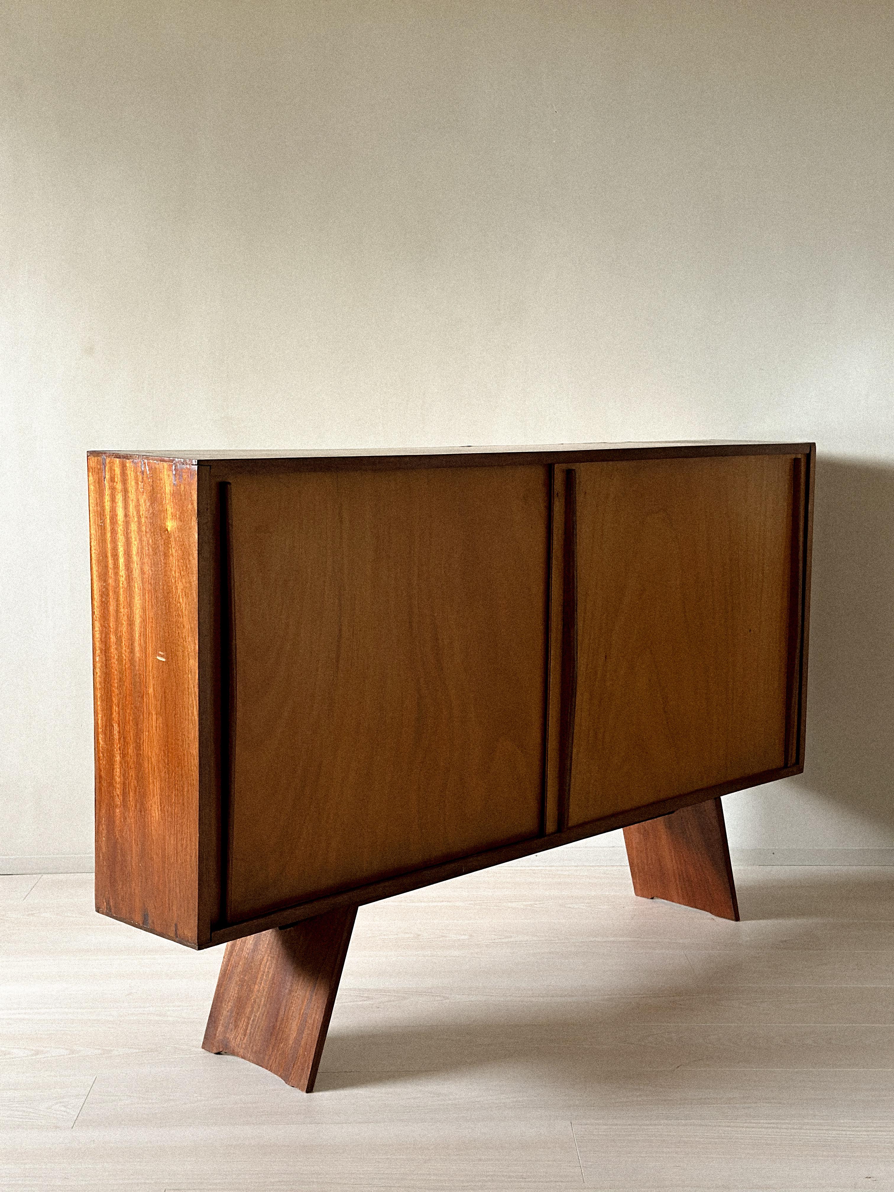 Francese A Vintage Sideboard in style of Charlotte Perriand, France, c. 1950s in vendita
