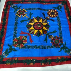 1980s Vintage Silk Italian Foulard By Roberta di Camerino